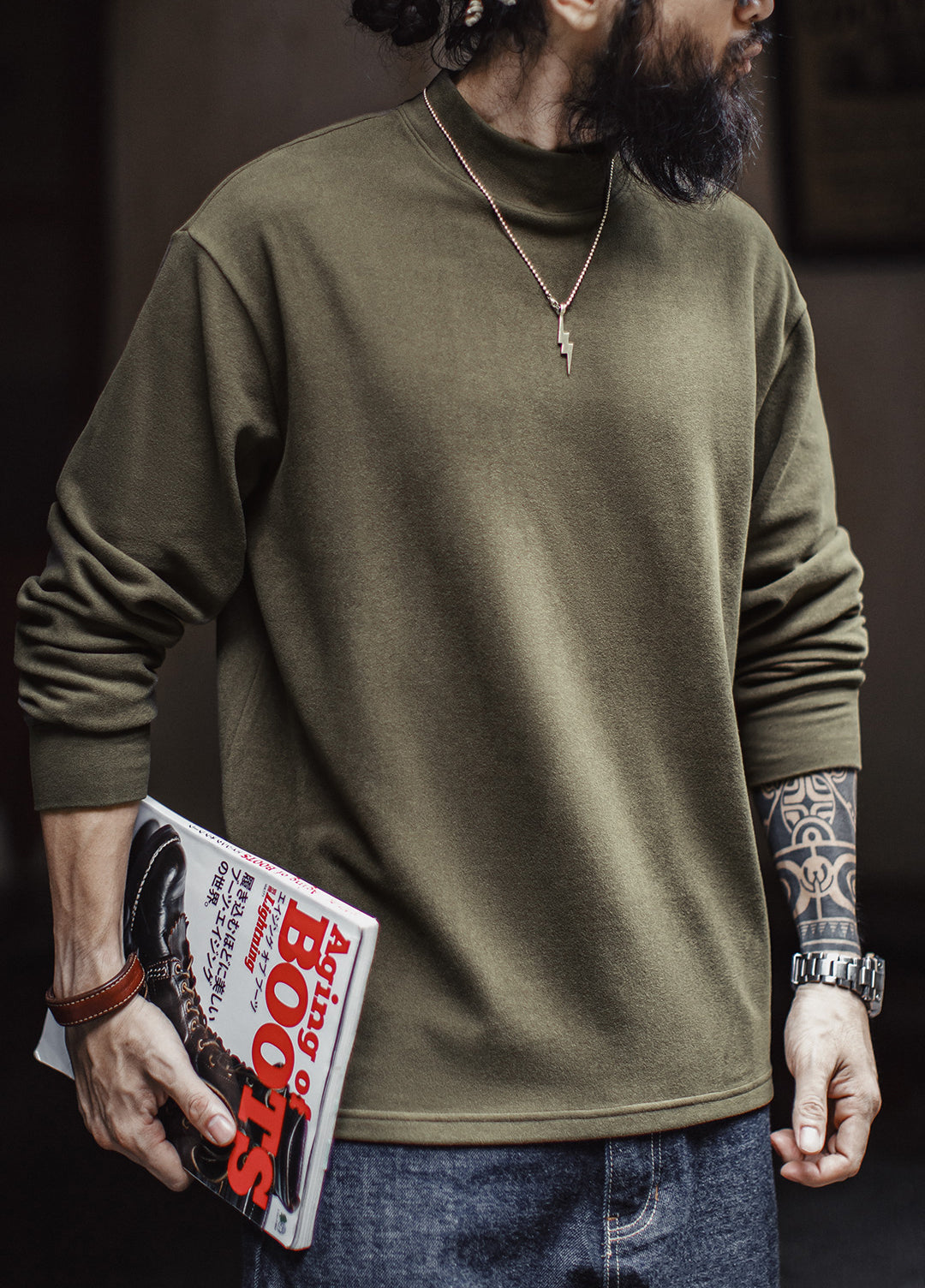 American Mock Neck Thermal Underwear Anti-Static Inner Layer Men's Sweater - Harmony Gallery