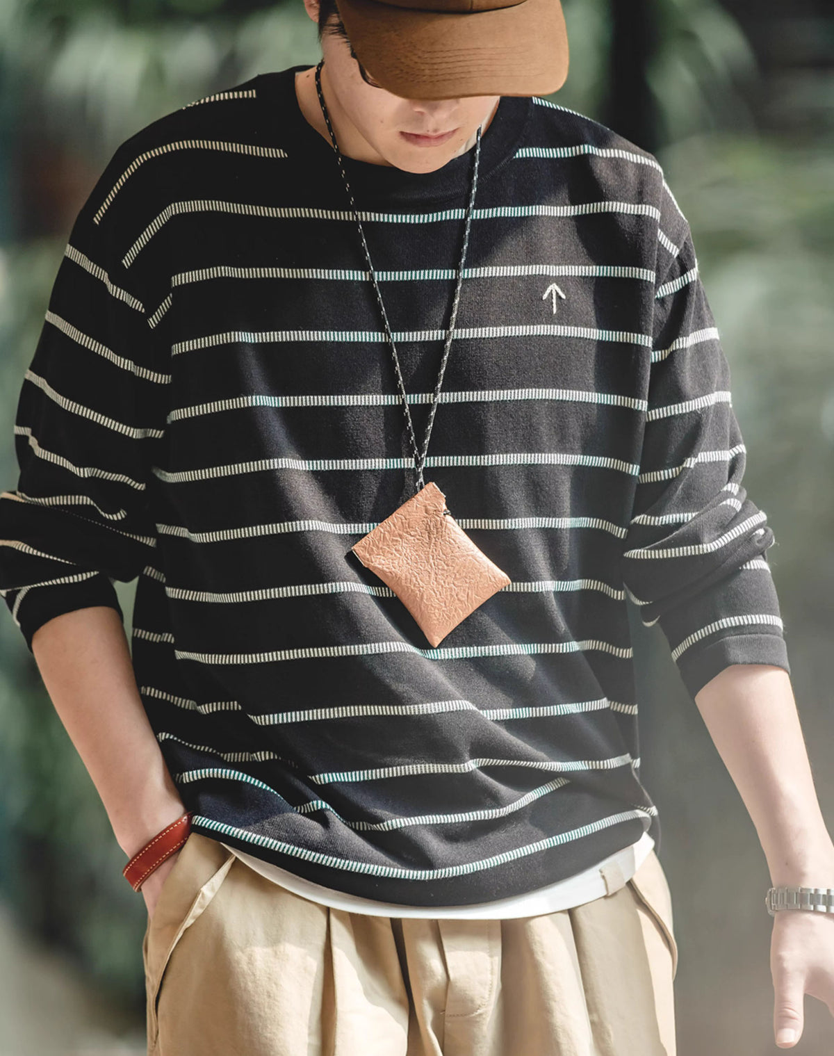 American Casual Contrast Color Embroidery Men's Sweater - Harmony Gallery