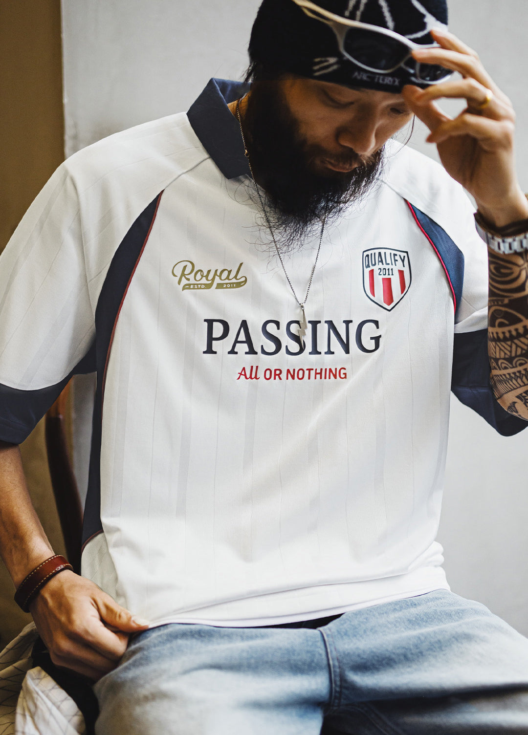 American Retro Polo Sports Soccer Printed Thin Team Uniform Men's T-Shirt