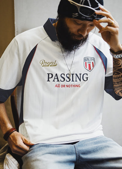 American Retro Polo Sports Soccer Printed Thin Team Uniform Men's T-Shirt