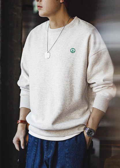 American Plus Velvet Basic Youth Popularity Loose Shoulder Men's Sweater - Harmony Gallery