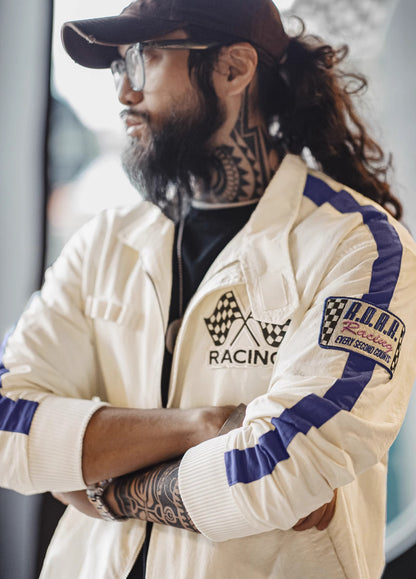 American Retro Embroidered Racing F1 Driver Suit Spring Men's Jacket - Harmony Gallery