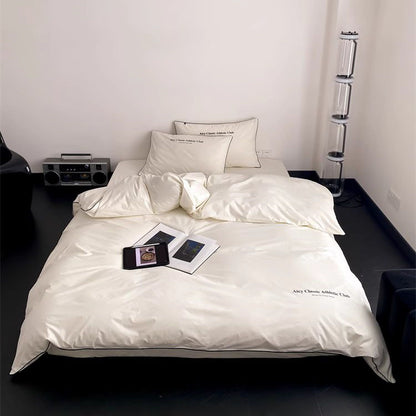 Light Luxury And High-End Four-Piece Pure Cotton Minimalist Bed Set - Harmony Gallery