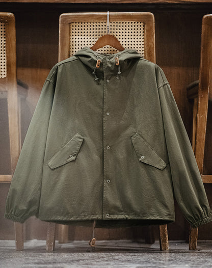 American Retro M51 Hooded Military Loose Cotton Fishtail Men's Jacket - Harmony Gallery