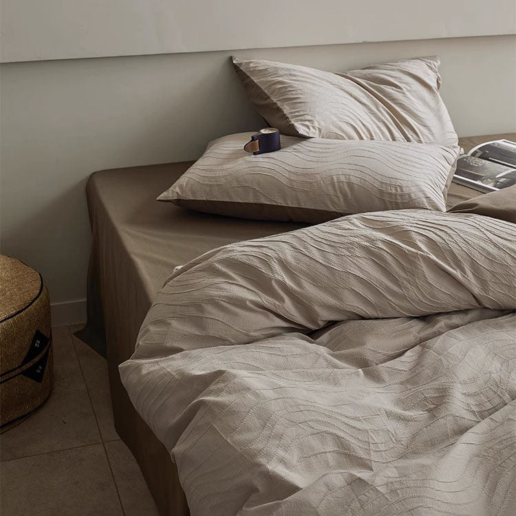Light Luxury And High-End Curve Jacquard Four-Piece Cotton Bed Set - Harmony Gallery