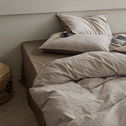 Light Luxury And High-End Curve Jacquard Four-Piece Cotton Bed Set - Harmony Gallery