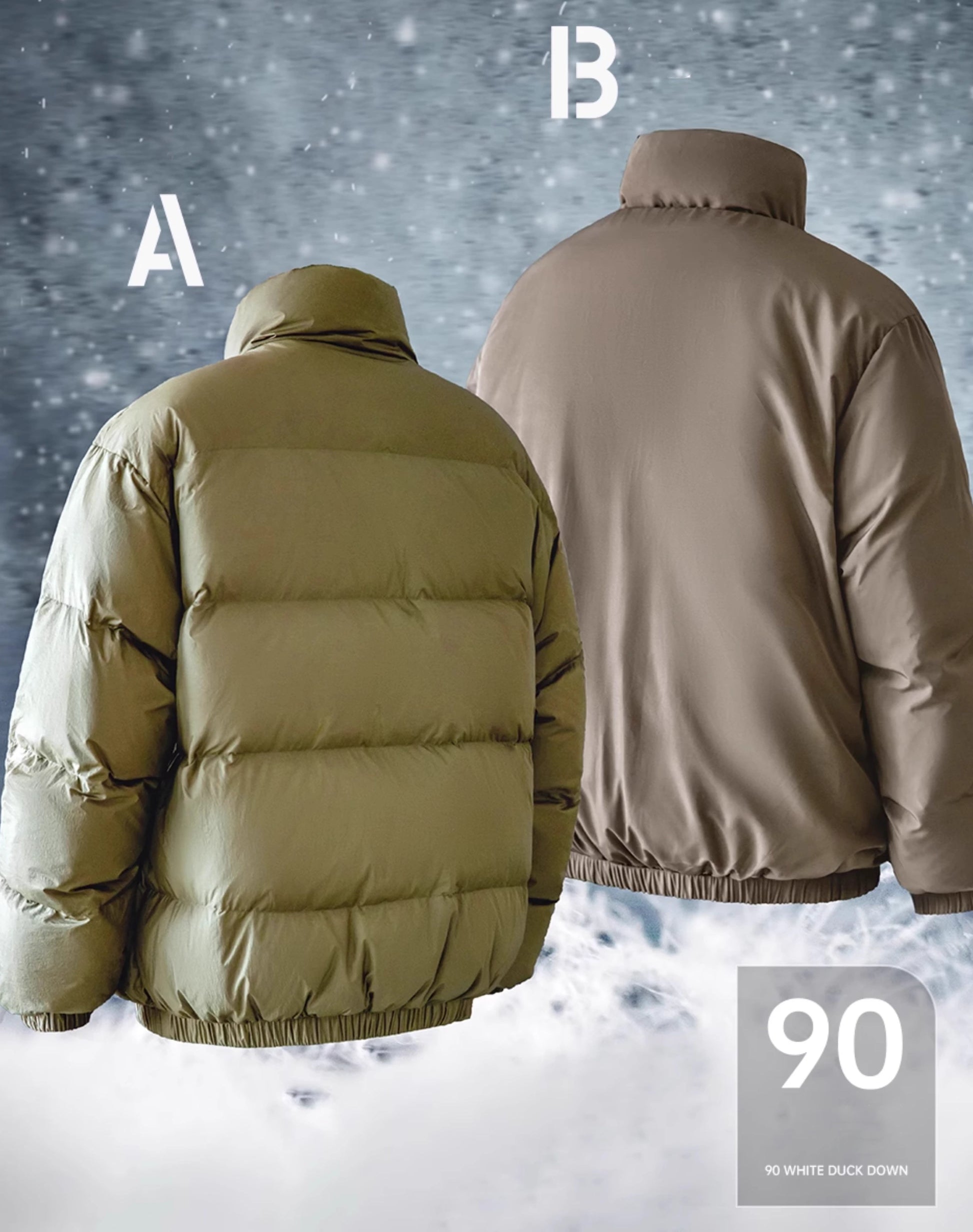 American Double-Sided White Duck Down All-Match Men's Jacket - Harmony Gallery
