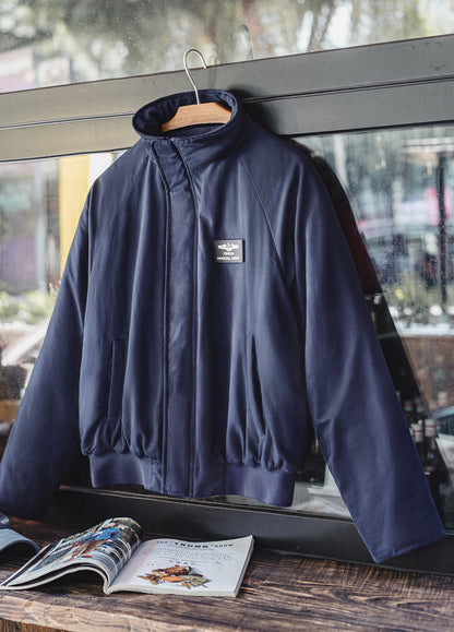 American Retro Cotton Thickened Warm Short Raglan Sleeve Men's Jacket - Harmony Gallery