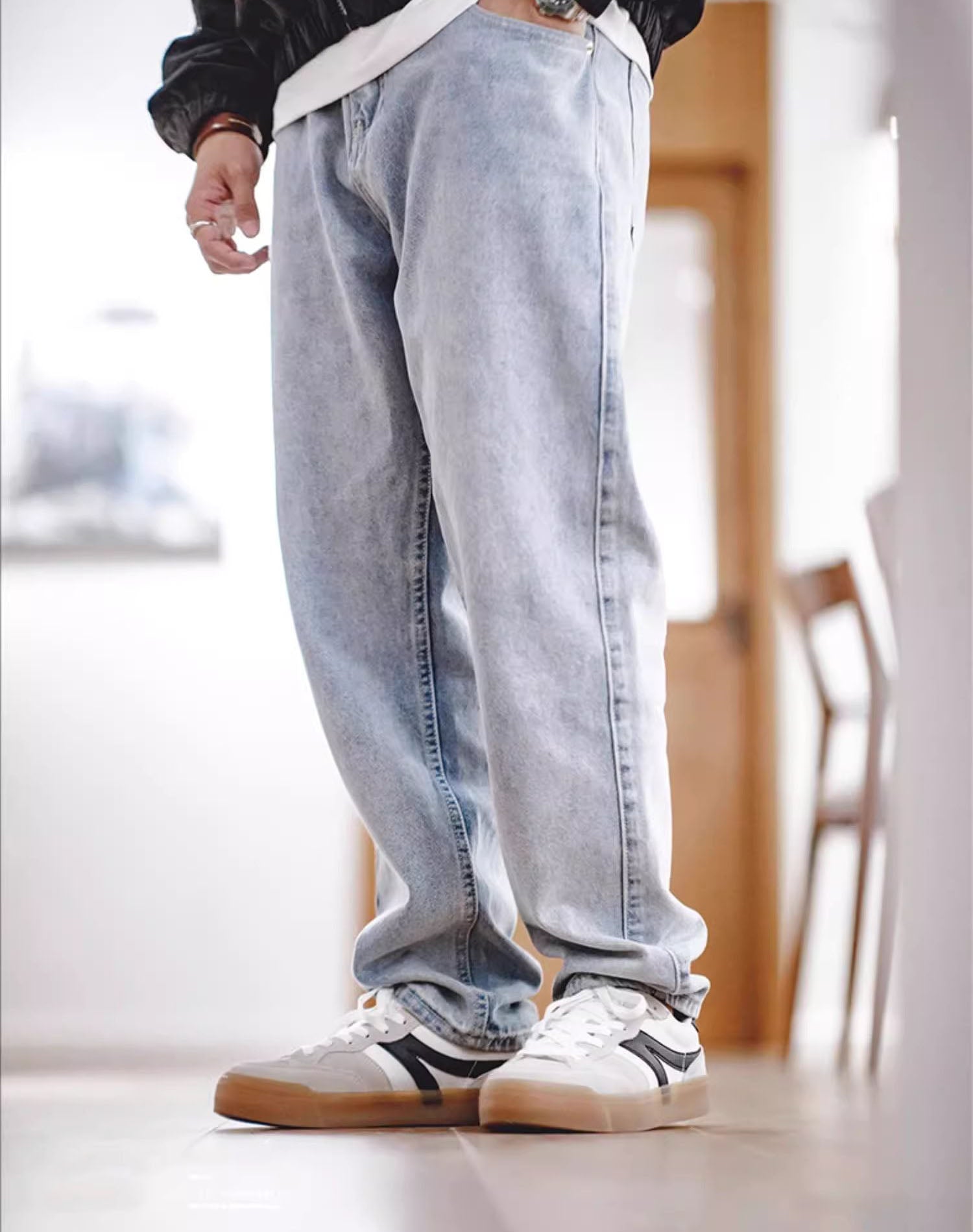 American Retro Versatile Moral White Flat Men's Sports Shoes - Harmony Gallery