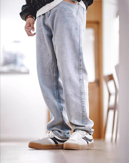 American Retro Versatile Moral White Flat Men's Sports Shoes - Harmony Gallery
