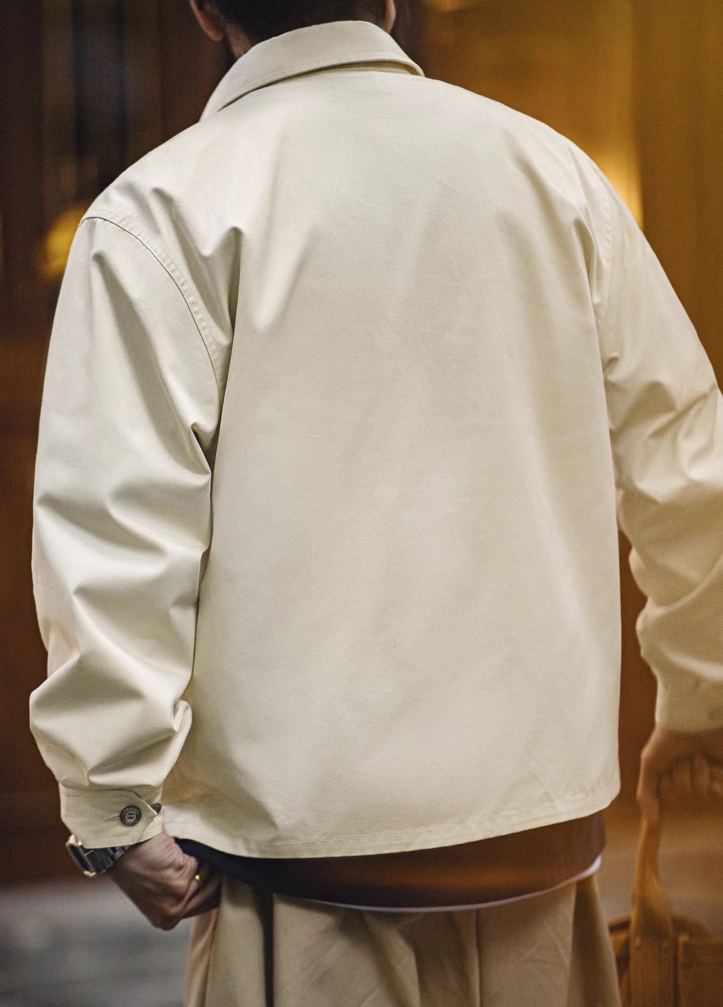 American Retro Embroidered Coach Coat Silhouette Spring Men's Jacket - Harmony Gallery