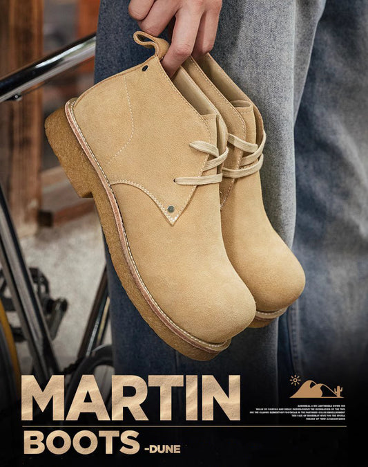 Derby Retro Martin Thick-Soled Height-Enhancing Big Toe Leather Men's Boot - Harmony Gallery