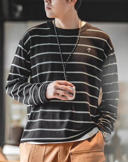 American Casual Contrast Color Embroidery Men's Sweater - Harmony Gallery