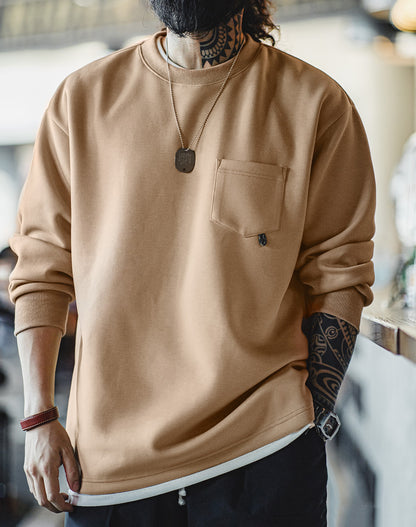 American Workwear Air Layer 3D Letter Print Illustration Men's Sweater - Harmony Gallery