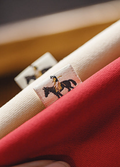 American Horse With Fleece Print Warm Thickened Pullover Men's Sweater