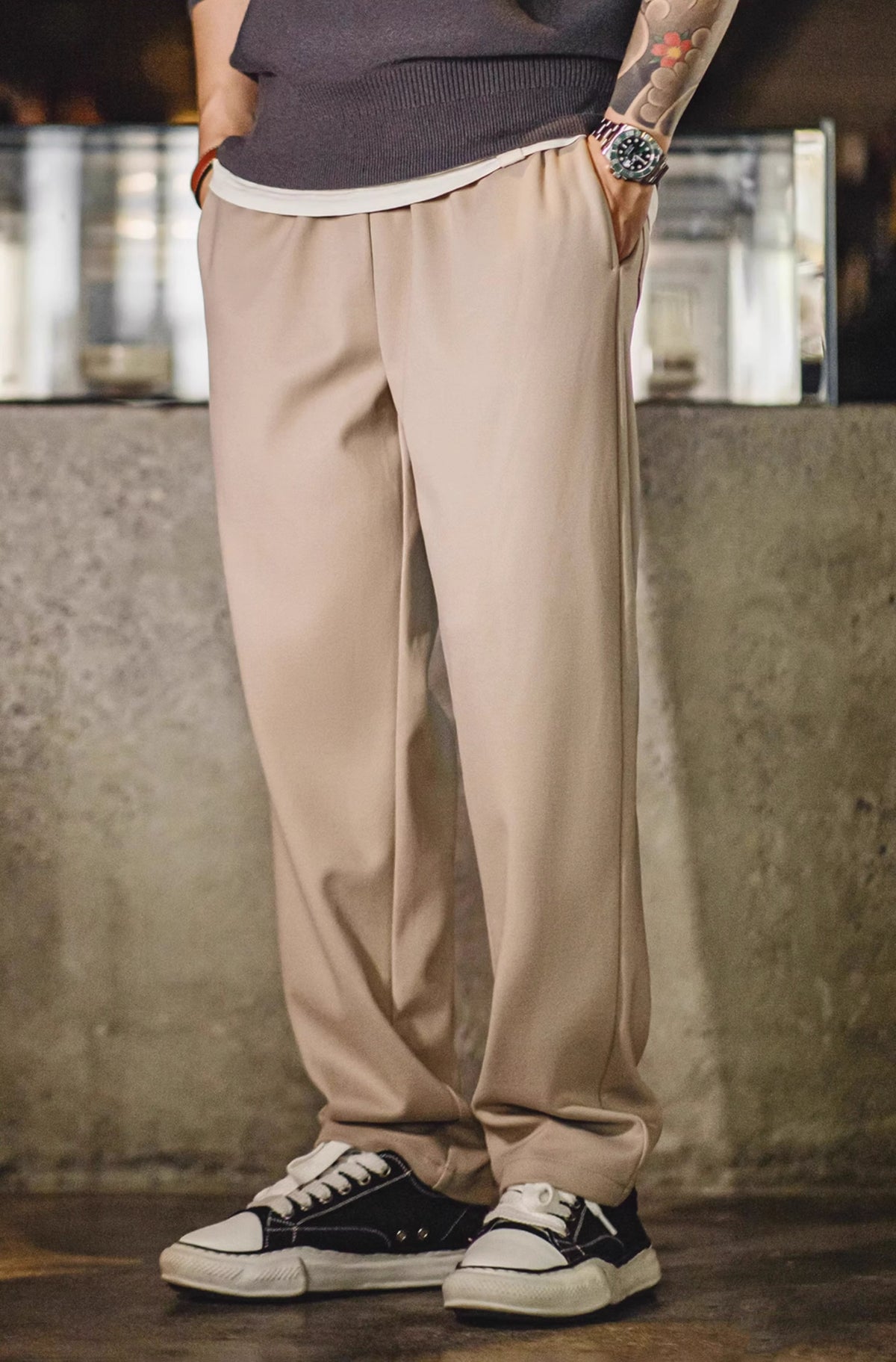 American Retro Heavyweight Workwear Wool Men's Trousers - Harmony Gallery