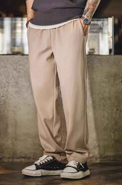 American Retro Heavyweight Workwear Wool Men's Trousers - Harmony Gallery
