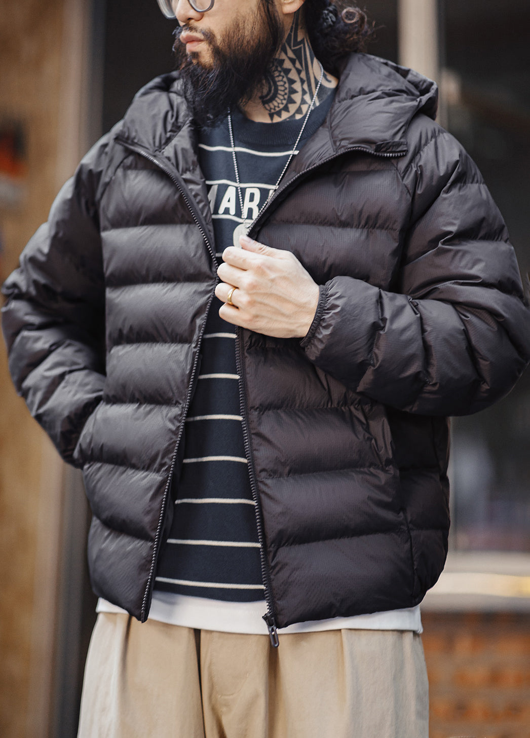 American Thin Waterproof Quilted Cotton Clothing Warm Rib Men's Jacket - Harmony Gallery