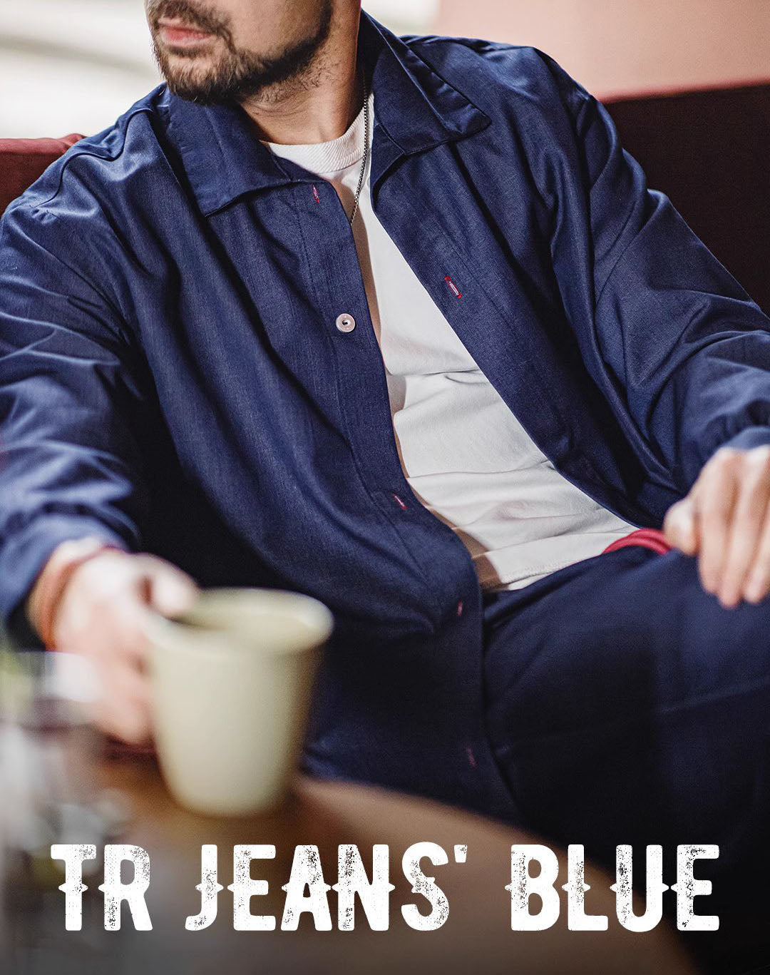 American Workwear Retro Imitation Tencel Denim Men's Shirt - Harmony Gallery