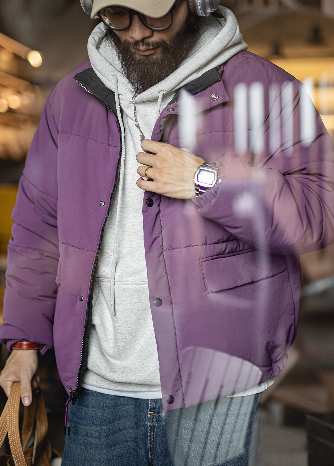 American Reversible Warm Mountain Thickened Cotton Coat Short Men's Jacket - Harmony Gallery