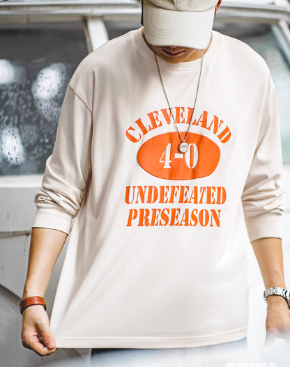 American Casual Letter Foam Printing Sports Men's Sweater - Harmony Gallery