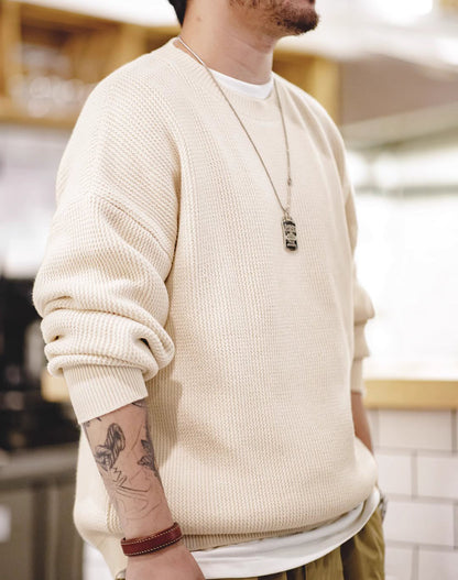 American Retro Sailor Loose Lazy Warm Knitted Men's Sweater - Harmony Gallery