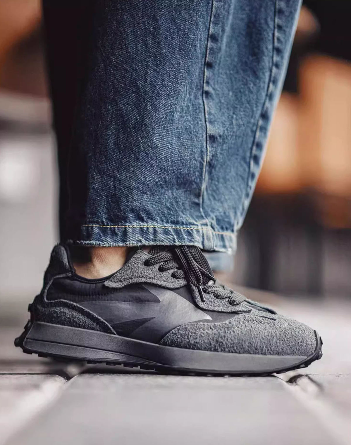 American Retro Warrior Pure Black Leisure Men's Sports Shoes - Harmony Gallery