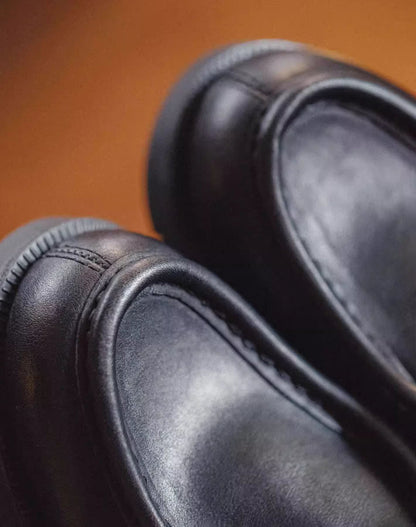 American Retro Moccasin Work Wear Leather Men's Dress Shoes - Harmony Gallery