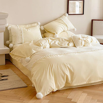 French Princess Pure Cotton Quilt Lace Four-Piece Bed Set - Harmony Gallery