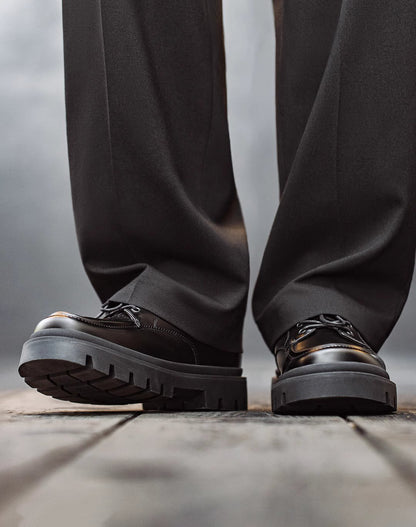 American Retro Derby Square-Head Workwear High-End Men's Dress Shoes - Harmony Gallery