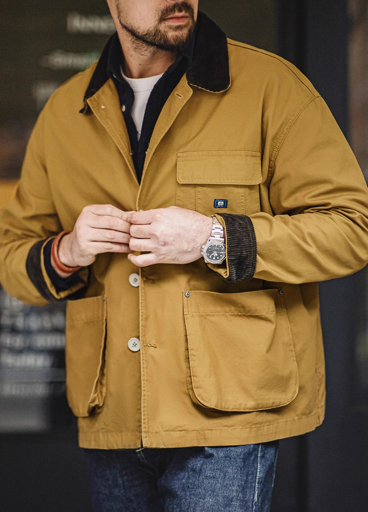 American Workwear Retro Safari Multiple Pockets Men's Jacket - Harmony Gallery