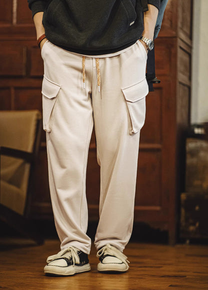 American Retro Multi-Pocket Sweatpants Elastic Waist Sports Men's Trousers - Harmony Gallery