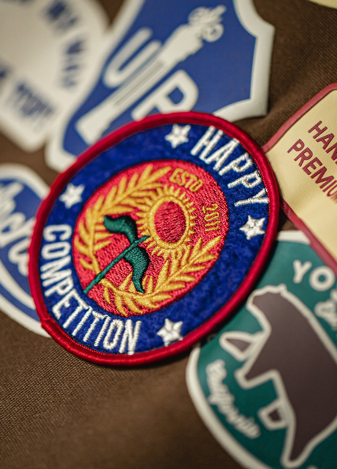 American Badge With Fleece Lining Micro-Elasticity Loose-Fitting Men's Sweater - Harmony Gallery