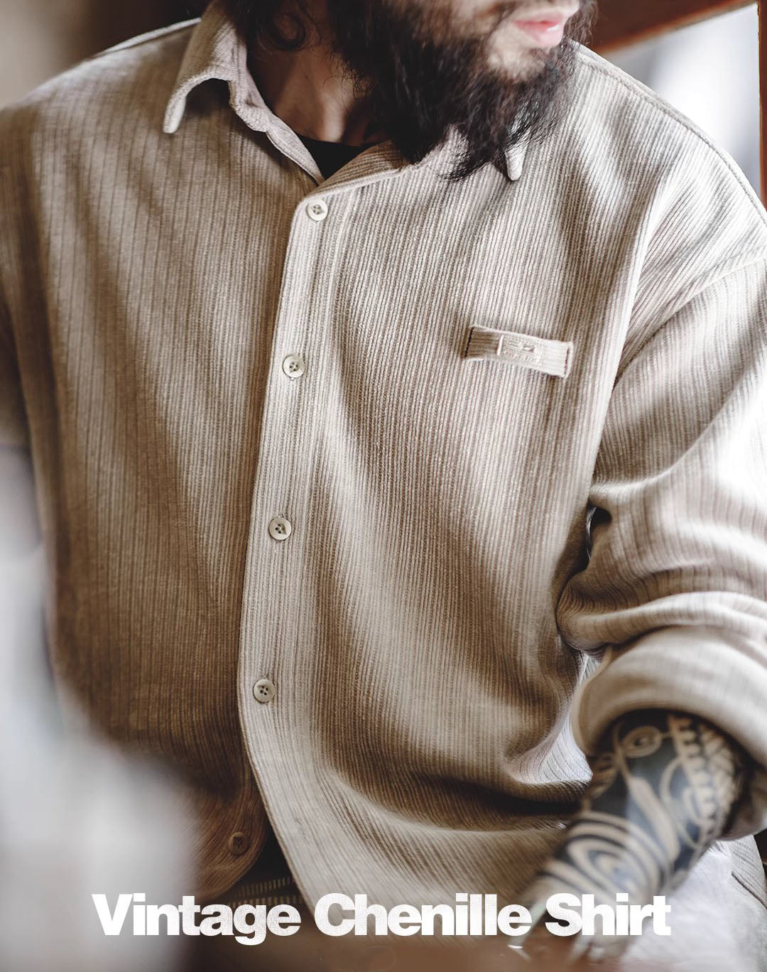 American Retro Heavyweight Textured Corduroy Men's Shirt - Harmony Gallery