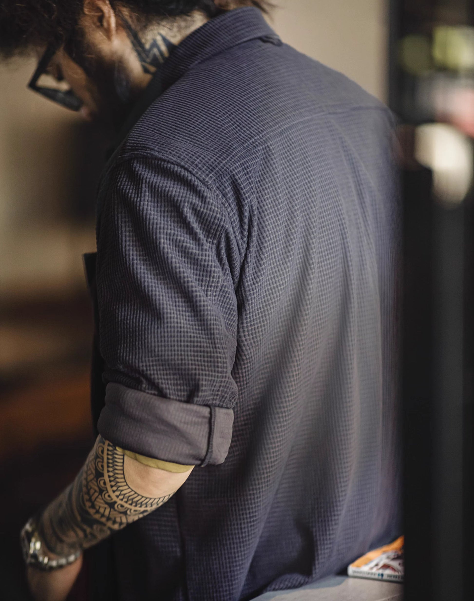American Retro Workwear Corn Grain Relaxed Men's Shirt - Harmony Gallery