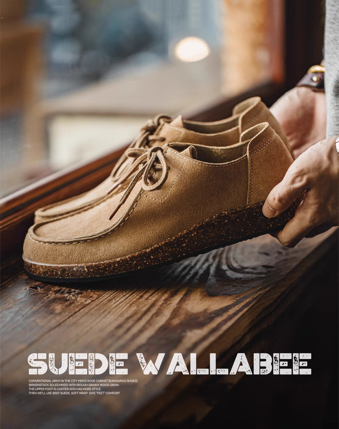 American One-Foot All-match Leather Thick-soled Cow Suede Men's Dress Shoes - Harmony Gallery