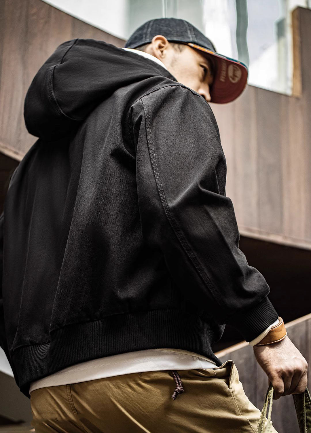 American Retro J130 Heavy Hooded Vintage Classic Canvas Men's Jacket - Harmony Gallery