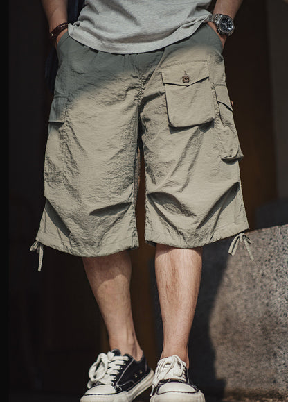 American Retro Commuter Loose Multi-Pocket Cargo Summer Men's Shorts