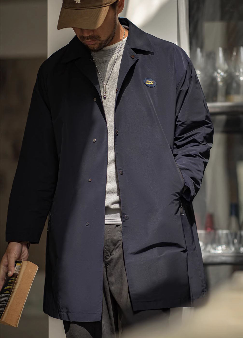 American Retro Teflon Three-Proof Lapel Windbreaker Men's Jacket - Harmony Gallery