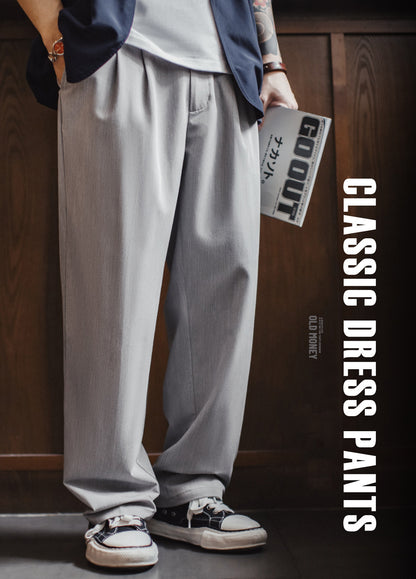 American Old Money Straight-Leg Clean Fit Loose Anti-Wrinkle Men's Trousers