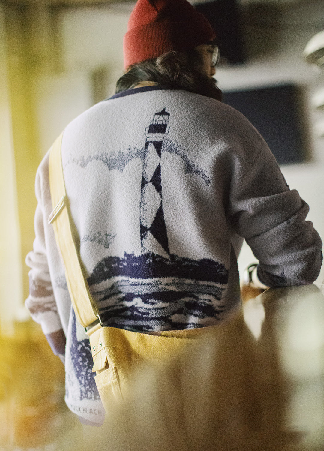 American Retro Smoky Gray Pullover Soft Warm Thick And Relaxed Men's Sweater - Harmony Gallery