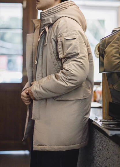 American N3B Pilot Cotton Military Thickened Mid-Length Keep Warm Men's Jacket - Harmony Gallery