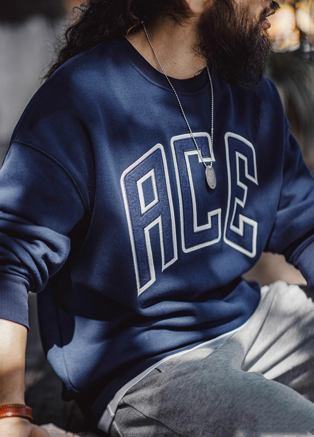 American Letter Embroidered College Thickened Velvet Warm Men's Sweater - Harmony Gallery