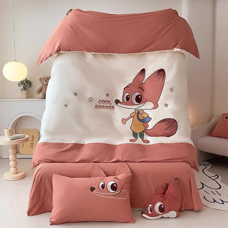 Disney Cartoon Zootopia Nick Washed Four-piece Pure Cotton - Harmony Gallery