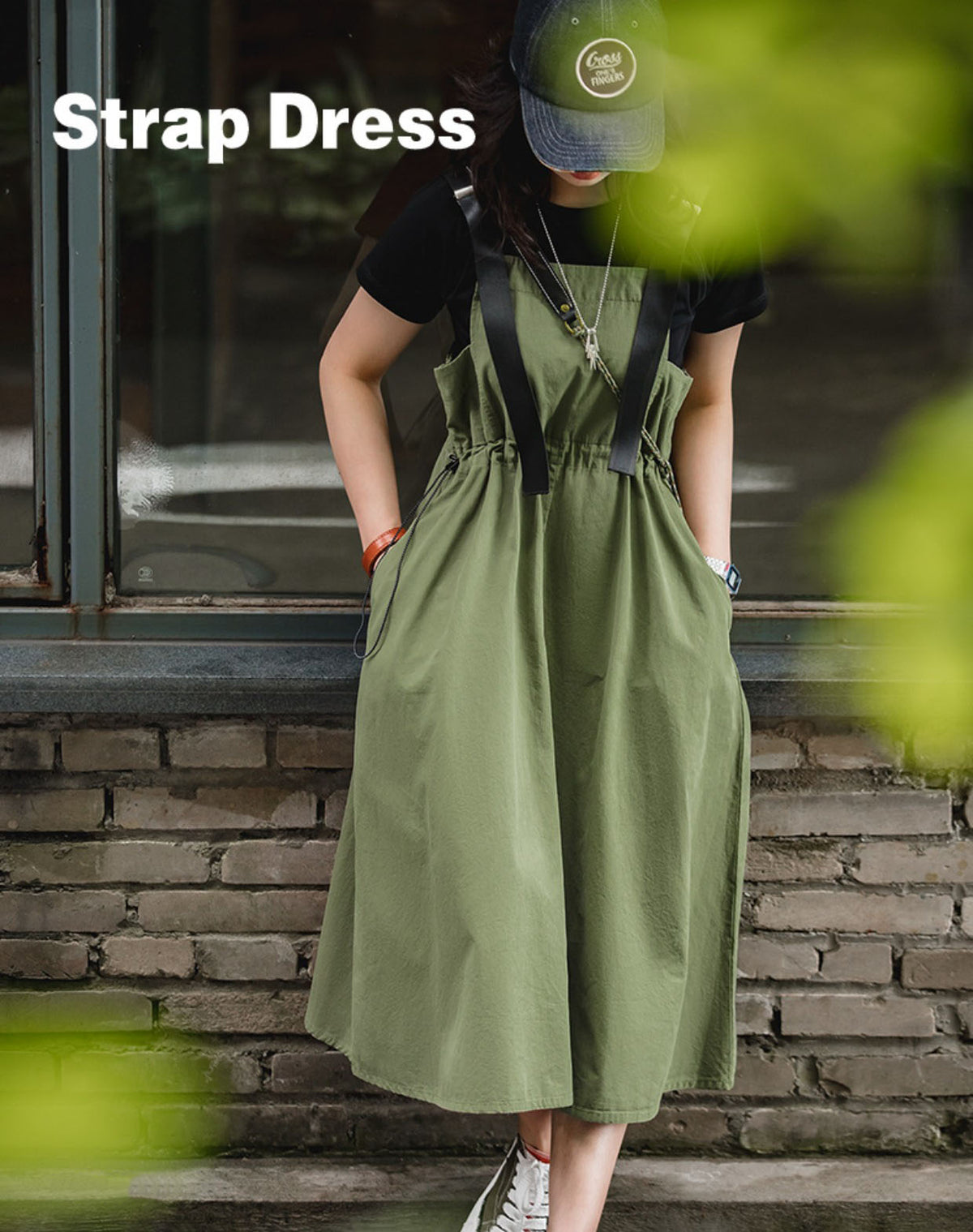 Workwear Casual Pear-Shaped Slim Waist Suspenders Women's Dress - Harmony Gallery