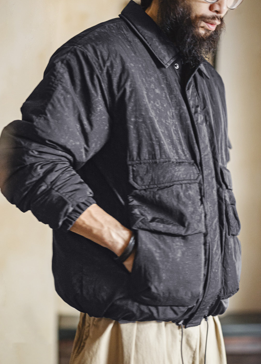 American Retro Batik M65 Hunting Warm and Rugged Cotton-Padded Men's Jacket - Harmony Gallery
