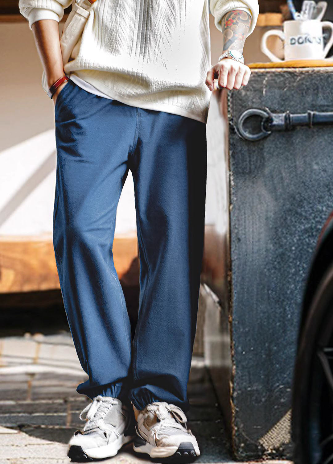 American Denim Sports Tapered Harem Sweatpants Men's Jeans - Harmony Gallery