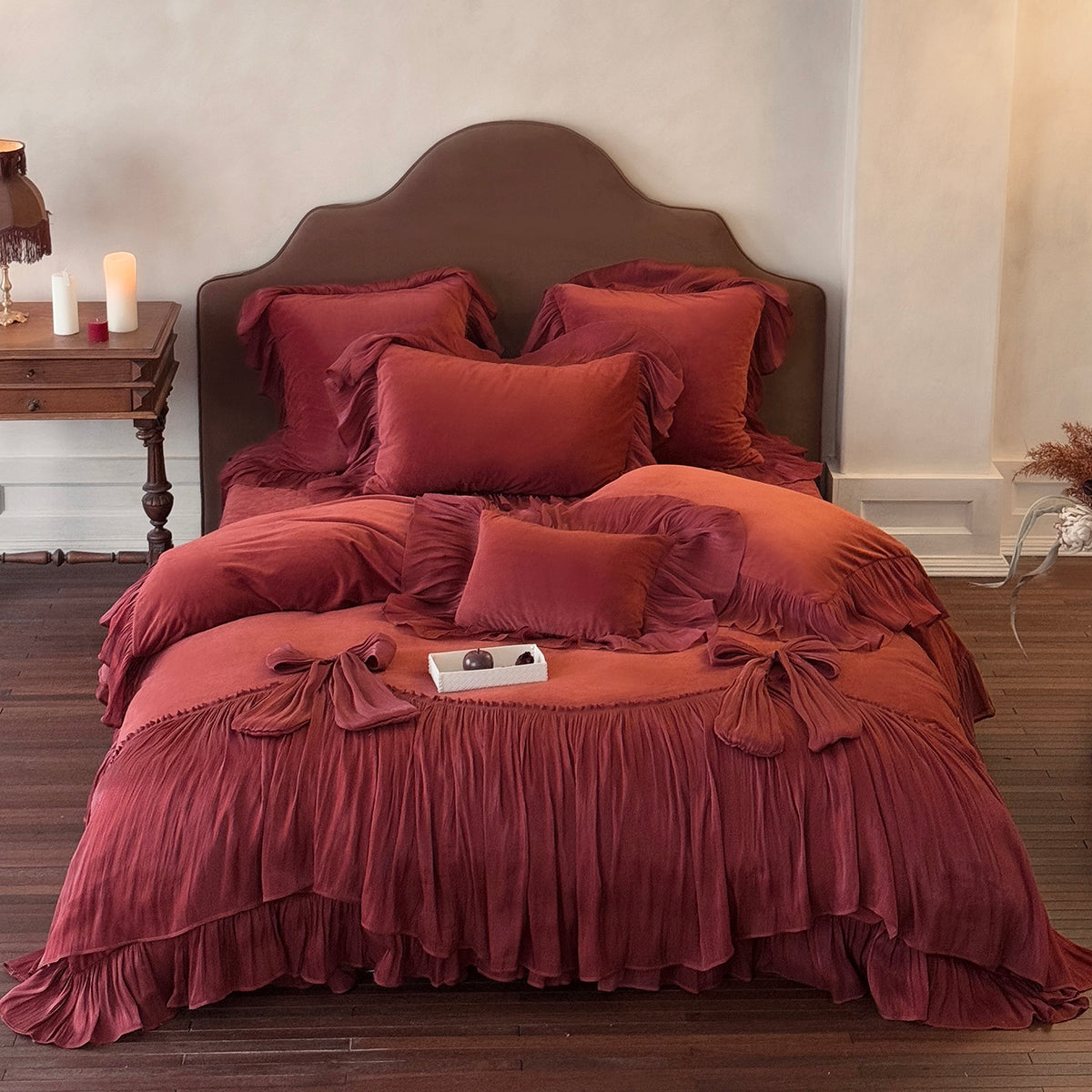 French Premium Double-Sided Warm Mattress Coral Fleece four-piece Bed Set - Harmony Gallery
