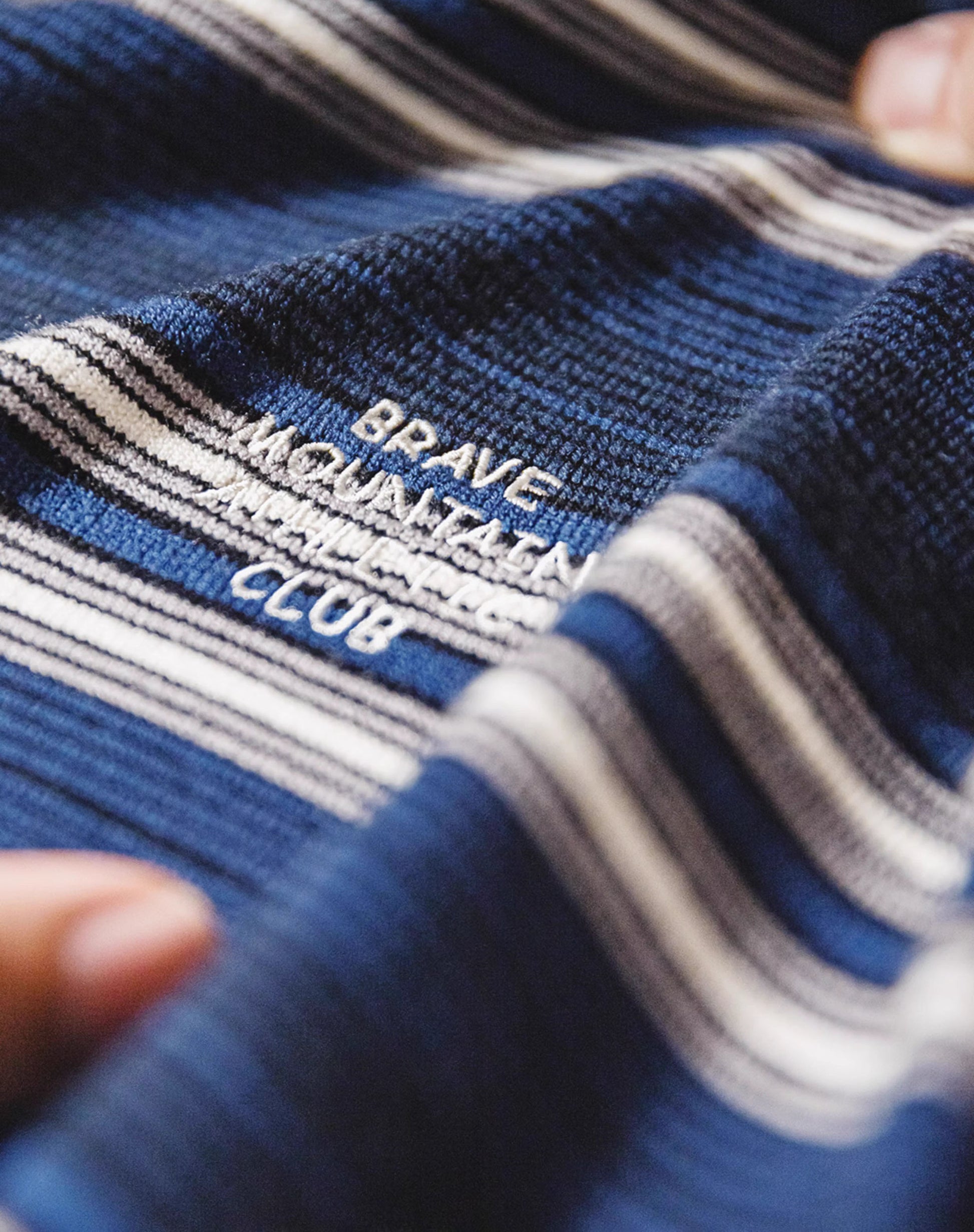 American Striped City Boy Blended Off-Shoulder Men's Sweater - Harmony Gallery