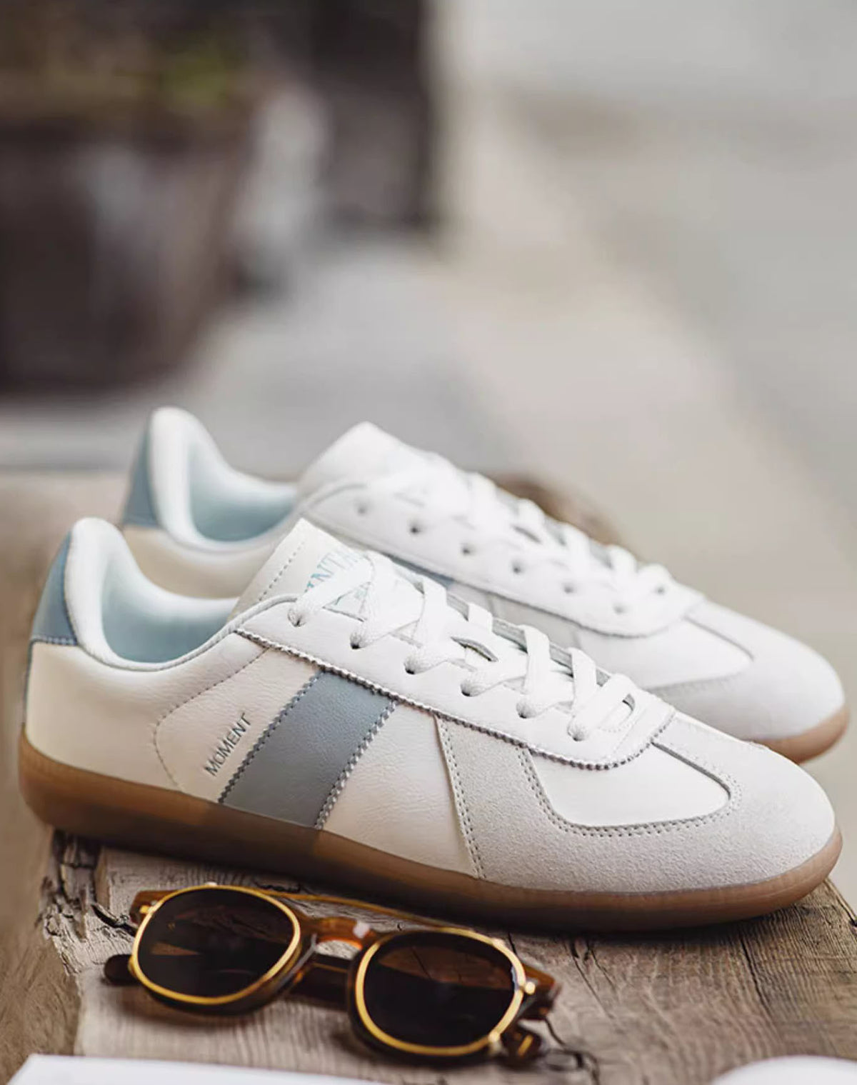 German Glacier Blue Dexun Retro Sports Unisex Casual Shoes - Harmony Gallery